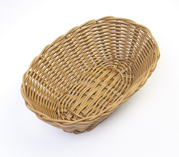 Корзина для хлеба овальная 18*12*6 см. коричневая полиротанг MGprof /1/144/ АКЦИЯ