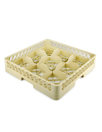 Кассета для бокалов 500*510*100 мм.  9 ячеек 155*155*90 мм. бежевая п/п Tribeca /1/6/