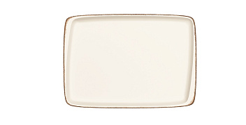 Блюдо прямоуг. 230*160 мм. Ретро коричневый край, форма Мув Bonna /1/12/1260/ ВДОХНОВЕНИЕ