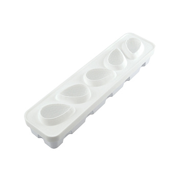 Форма для выпечки 120 мл. 5 ячеек 60*77 мм. h=54 мм. Клубника силикон +пластик.подставка Silikomart /1/5/