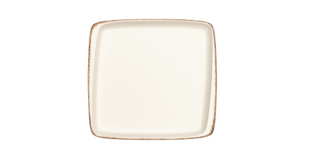 Тарелка прямоуг. 270*250 мм. без полей Ретро коричневый край, форма Мув Bonna /1/6/624/ ВДОХНОВЕНИЕ