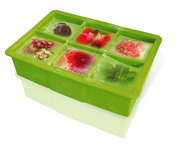 Форма для льда на 6 кубиков 4*5 см. силикон VB /1/12/48/  Форма для льда на 6 кубиков 4*5 см. силикон VB /1/12/48/